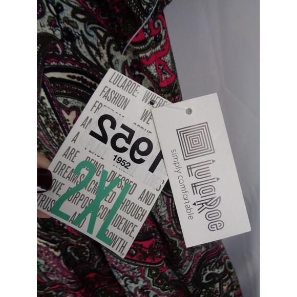 LuLaRoe Paisley Amelia Dress Size 2XL New - Picture 11 of 12